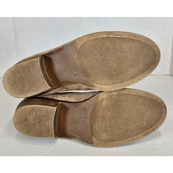 Michael By Michael Shannon Nadya Beige Leather Suede Ankle Boots Size 6 - Picture 4 of 7